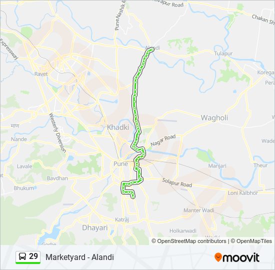 29 Bus Line Map