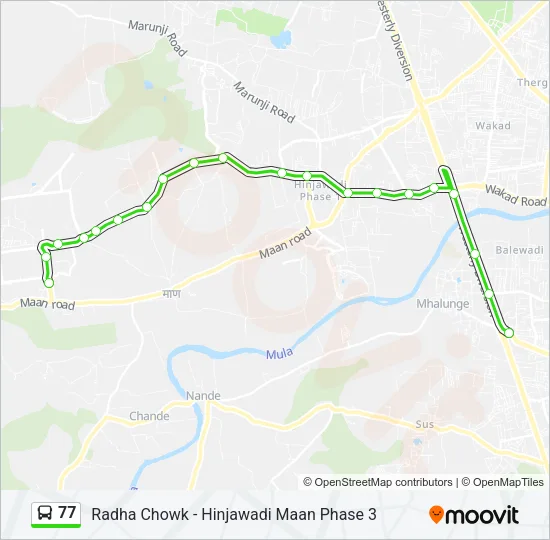 77 Bus Line Map