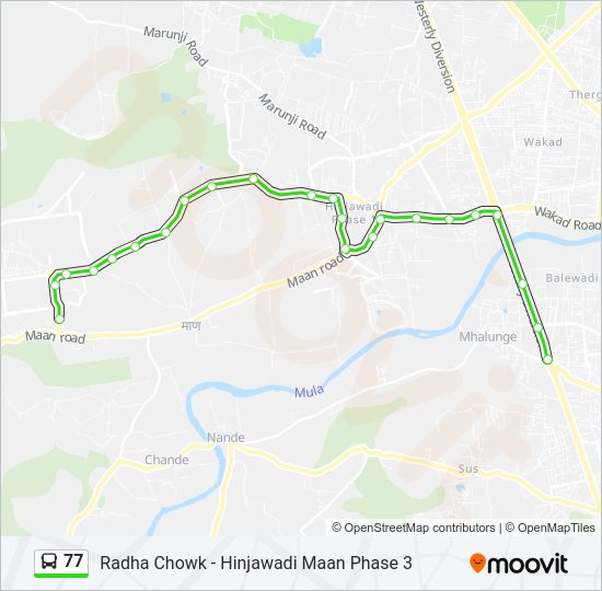 77 Bus Line Map