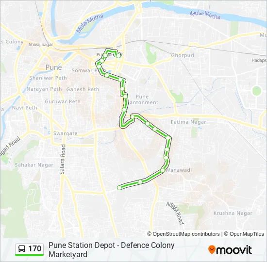 170 Bus Line Map