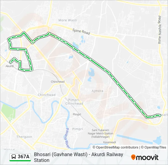 367A Bus Line Map