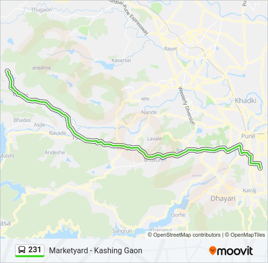 231 bus Line Map