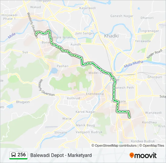 256 Bus Line Map