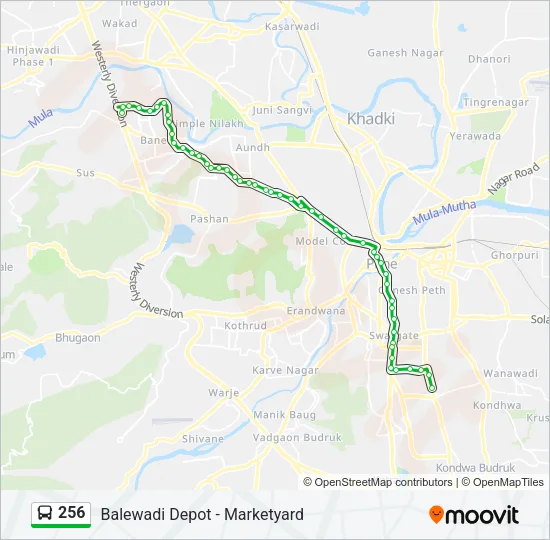 256 Bus Line Map