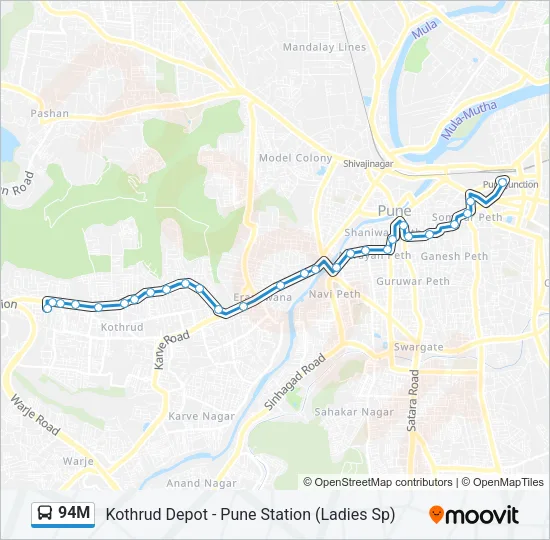 94M Bus Line Map