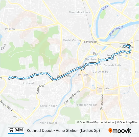 94M Bus Line Map