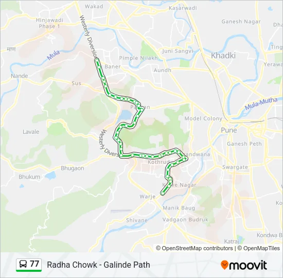 77 Bus Line Map