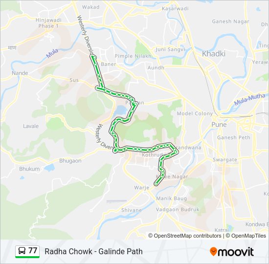 77 Bus Line Map