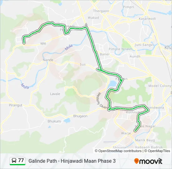 77 Bus Line Map
