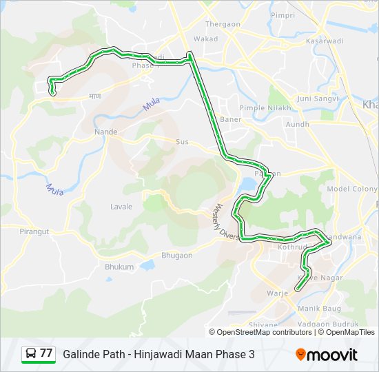 77 Bus Line Map