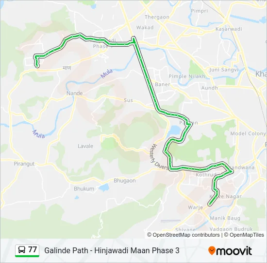 77 Bus Line Map