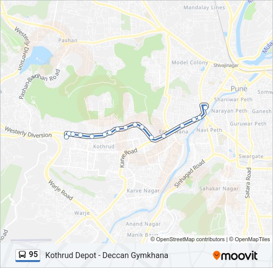 95 Bus Line Map