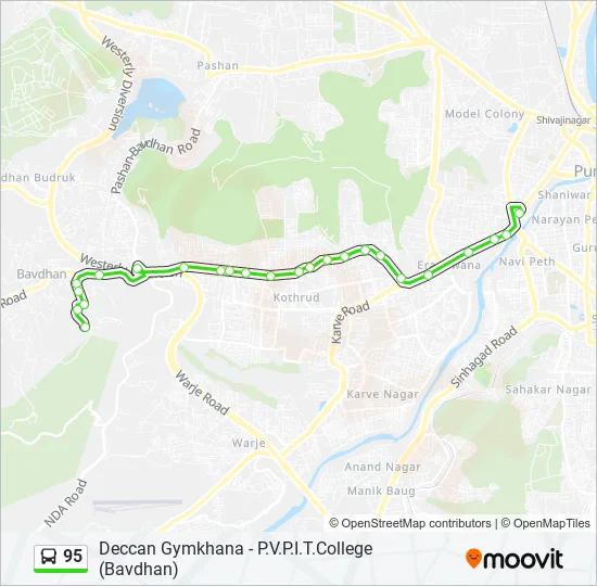 95 Bus Line Map