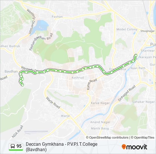 95 Bus Line Map