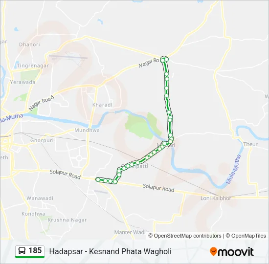 185 Bus Line Map