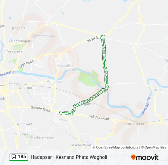 185 Bus Line Map