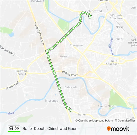 36 Bus Line Map