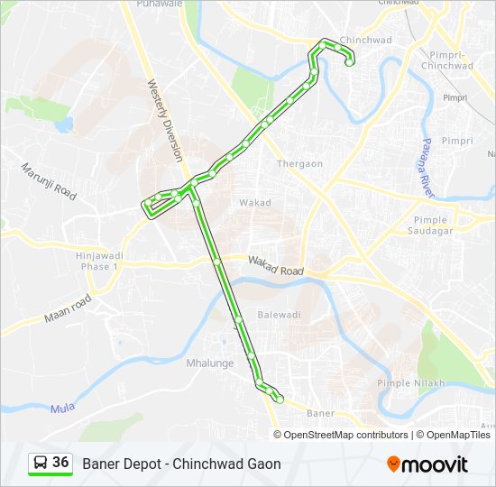 36 Bus Line Map