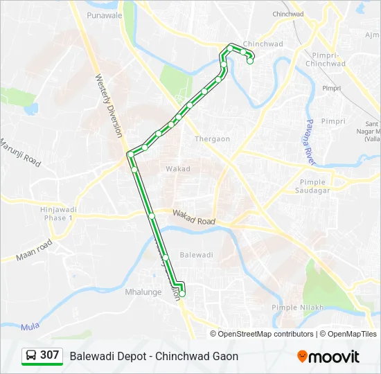 307 Bus Line Map