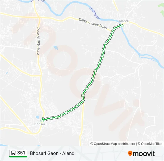 351 Bus Line Map