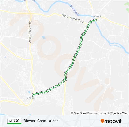 351 Bus Line Map