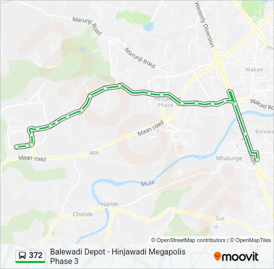 372 Bus Line Map
