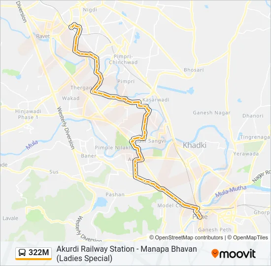322M Bus Line Map
