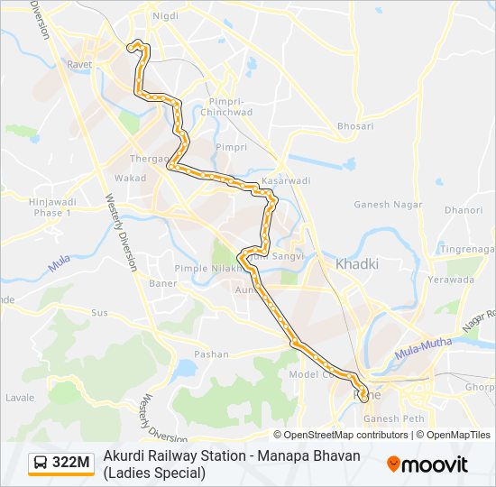 322M bus Line Map