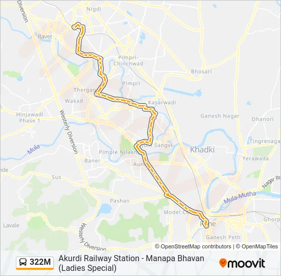 322M Bus Line Map