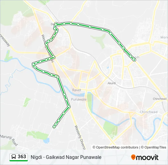 363 Bus Line Map