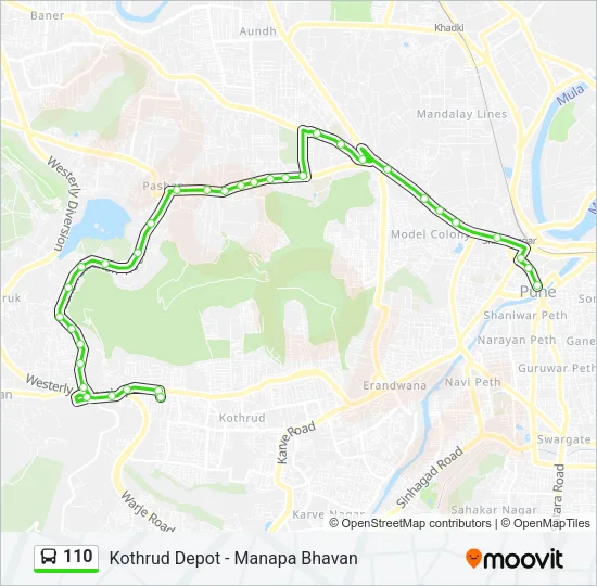 110 Bus Line Map