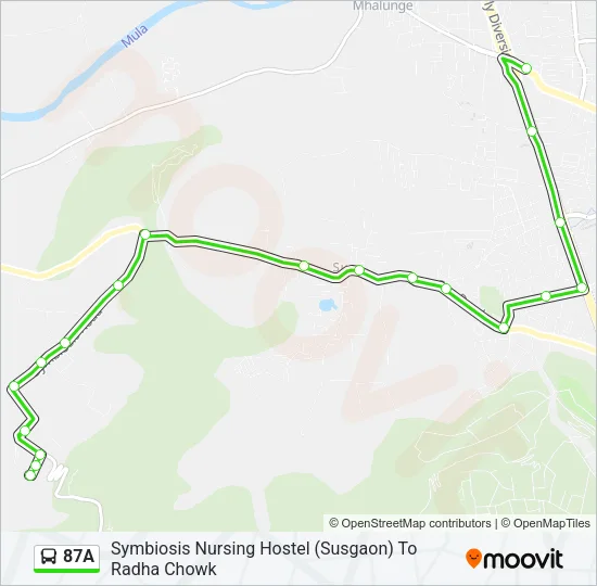 87A Bus Line Map