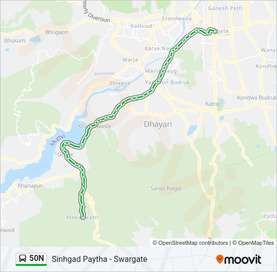 50N Bus Line Map