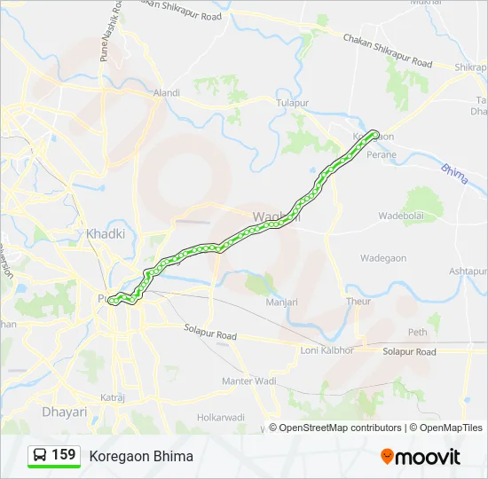 159 Bus Line Map