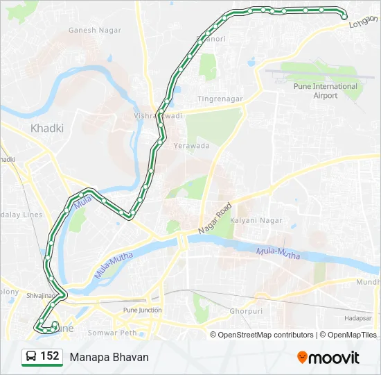 152 Bus Line Map