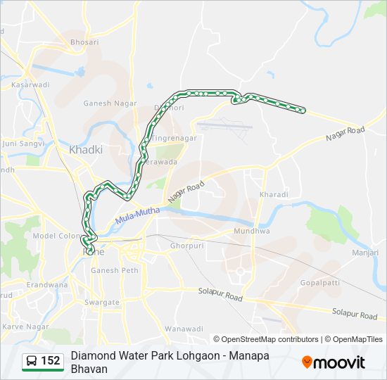 152 Bus Line Map