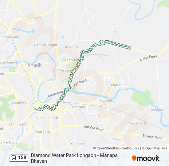 158 Bus Line Map