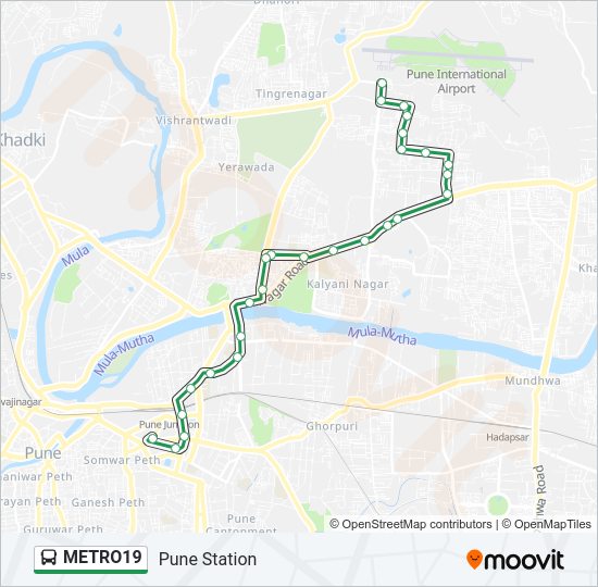 METRO19 bus Line Map