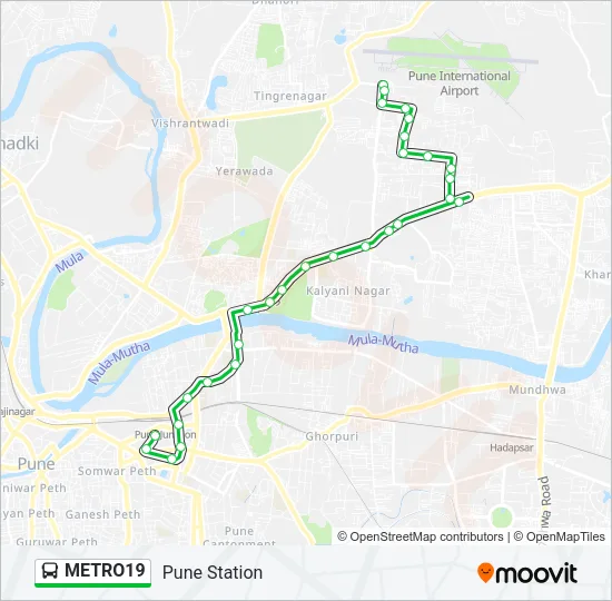 METRO19 Bus Line Map