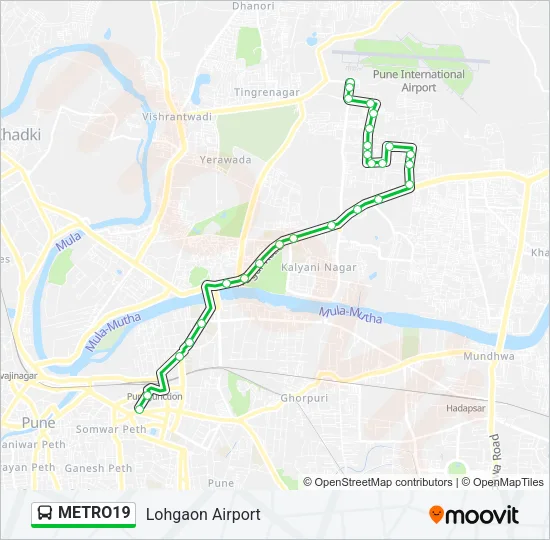 METRO19 Bus Line Map