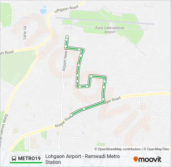 METRO19 Bus Line Map