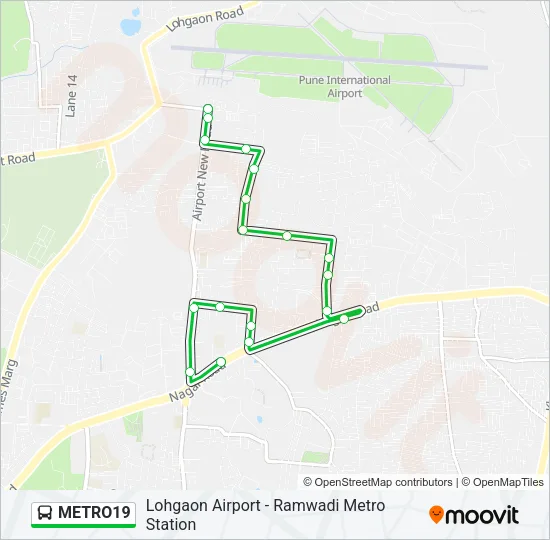 METRO19 Bus Line Map