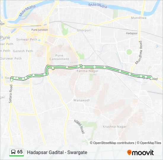 65 Bus Line Map