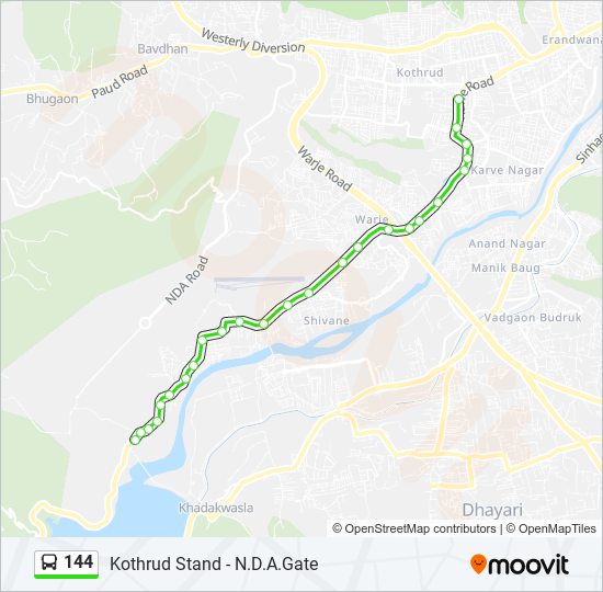 144 Bus Line Map