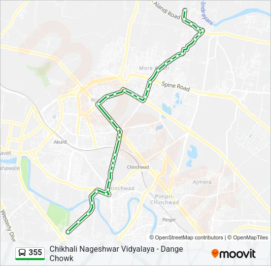 355 Bus Line Map