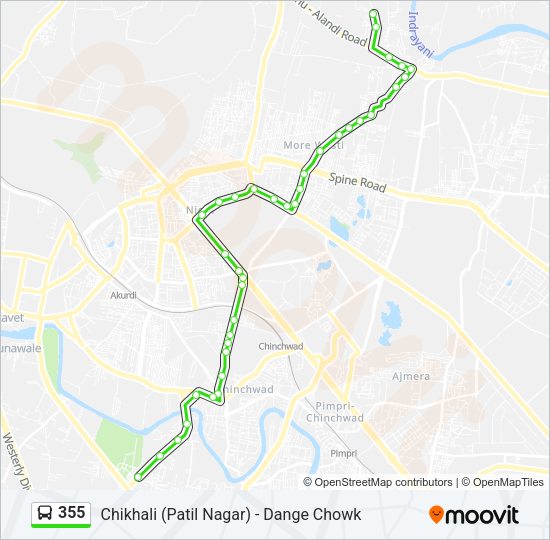 355 Route: Schedules, Stops & Maps - Chikhali (Patil Nagar) (Updated)