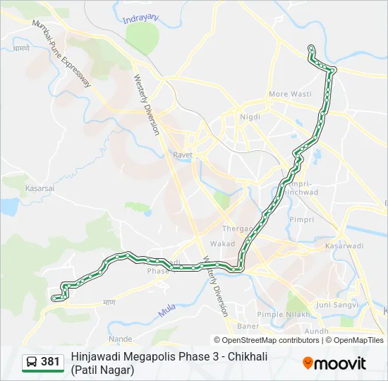 381 Bus Line Map