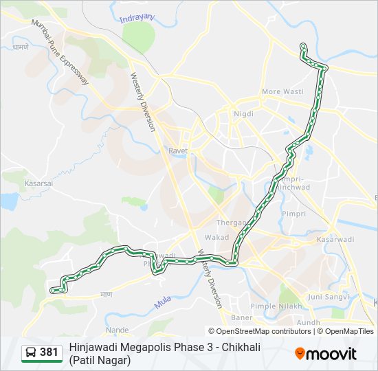 381 Bus Line Map