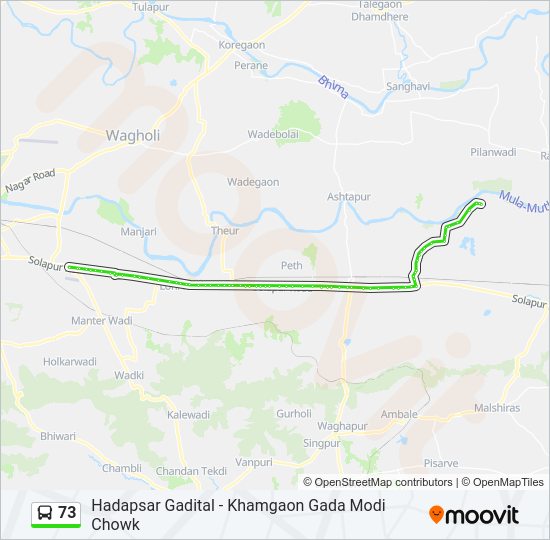 73 bus Line Map