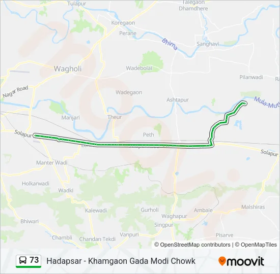 73 Bus Line Map